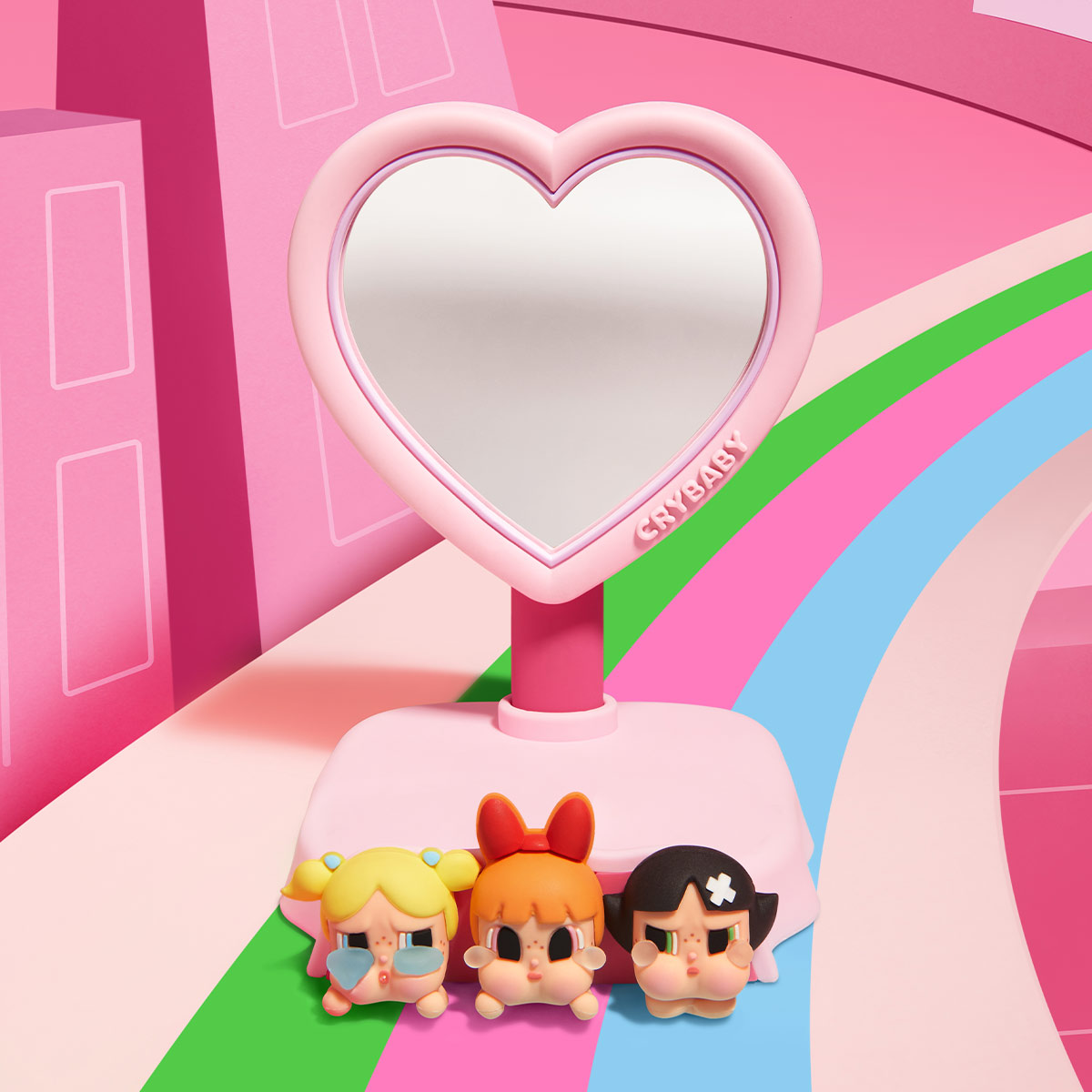 POPMART CRYBABY POWERPUFF GIRLS モバイルスタンド CRYBABY × Powerpuff Girls Series-Mobile Phone Bracket - POP