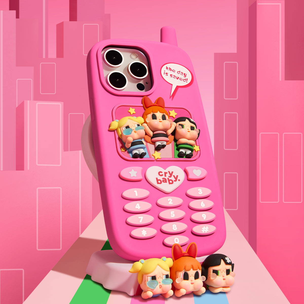 CRYBABY × Powerpuff Girls Series-Mobile Phone Bracket - POP MART