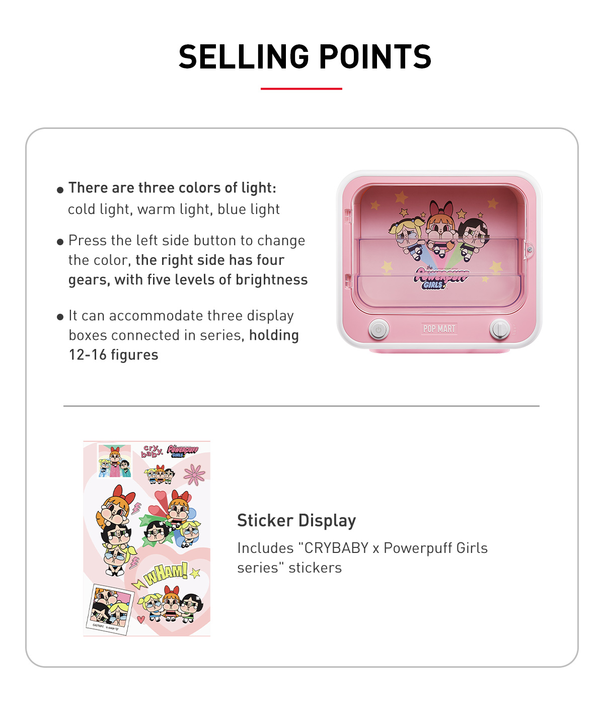 CRYBABY × Powerpuff Girls Series-TV Set Luminous Display Container