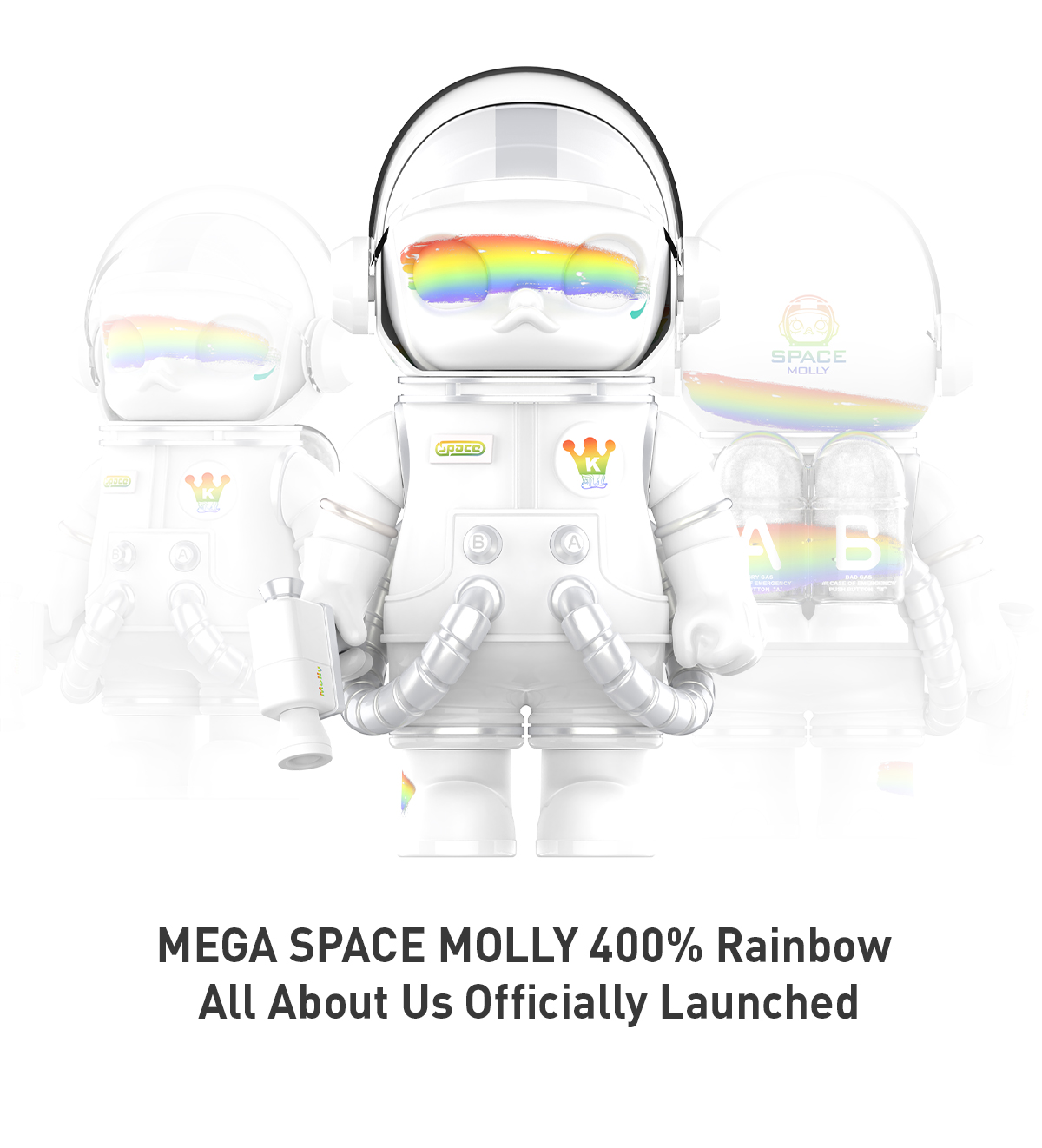 MEGA SPACE MOLLY 400% Rainbow - POP MART (Hong Kong, China)