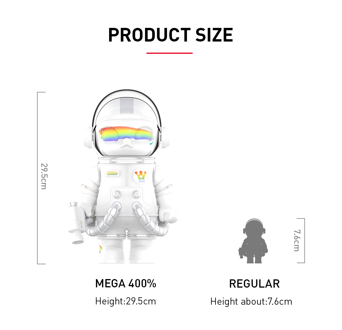 MEGA SPACE MOLLY 400% Rainbow - POP MART (Hong Kong, China)