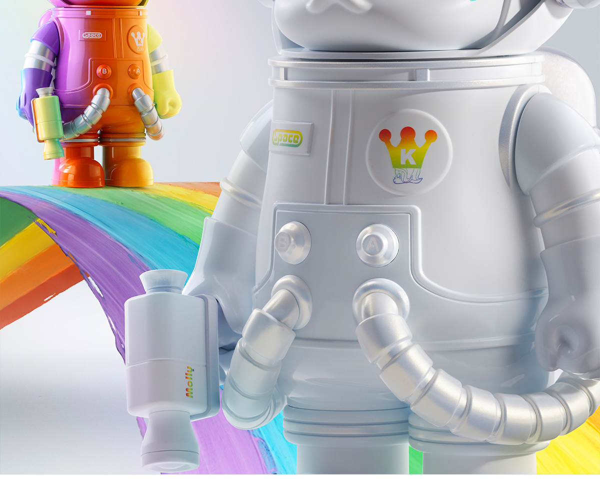 MEGA SPACE MOLLY 400% Rainbow - POP MART (Hong Kong, China)