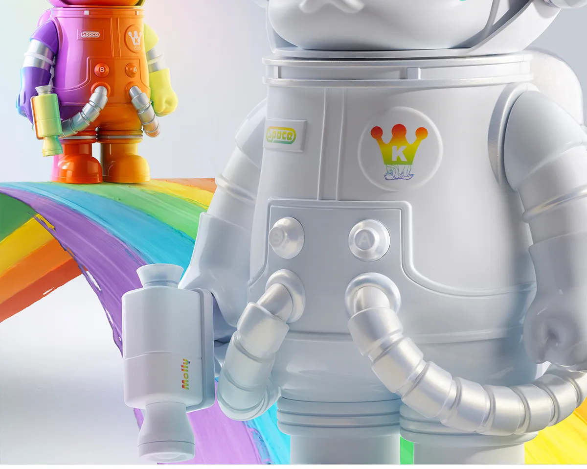 MEGA SPACE MOLLY 400% Rainbow - POP MART (Hong Kong, China)