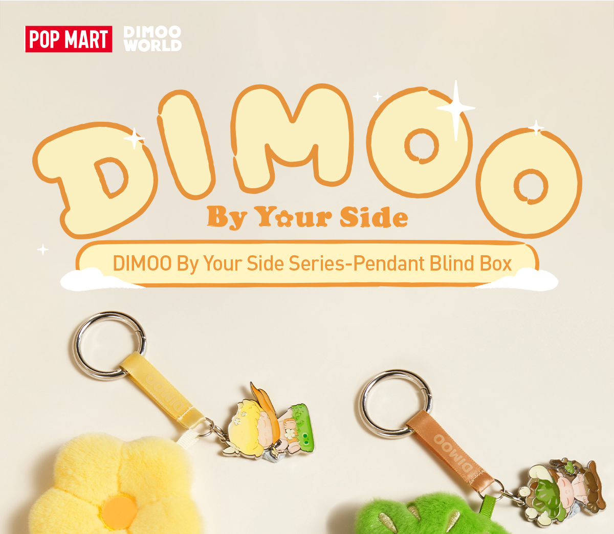 DIMOO By Your Side Series-Pendant Blind Box - POP MART (Hong