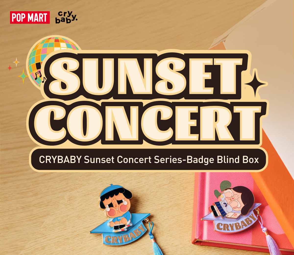 【即日発送】POPMART CRYBABY Sunset Concert CRYBABY Sunset Concert Series-Plush Pendant Blind Box