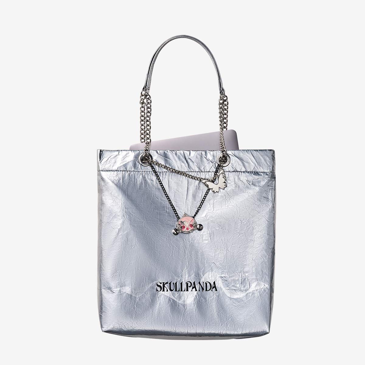 POPMARTスカルパンダ The soundショルダーバッグ シルバー SKULLPANDA The Sound Series-Shoulder Bag - POP MART (Hong Kong, China)