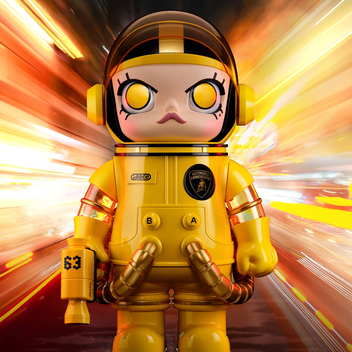 POP MART 400% MOLLY ランボルギーニ カスタムエディション Pop Mart Mega Space Molly Automobile Lamborghini Edition