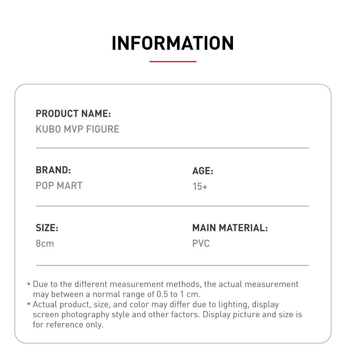 KUBO MVP FIGURE - POP MART (Hong Kong, China)