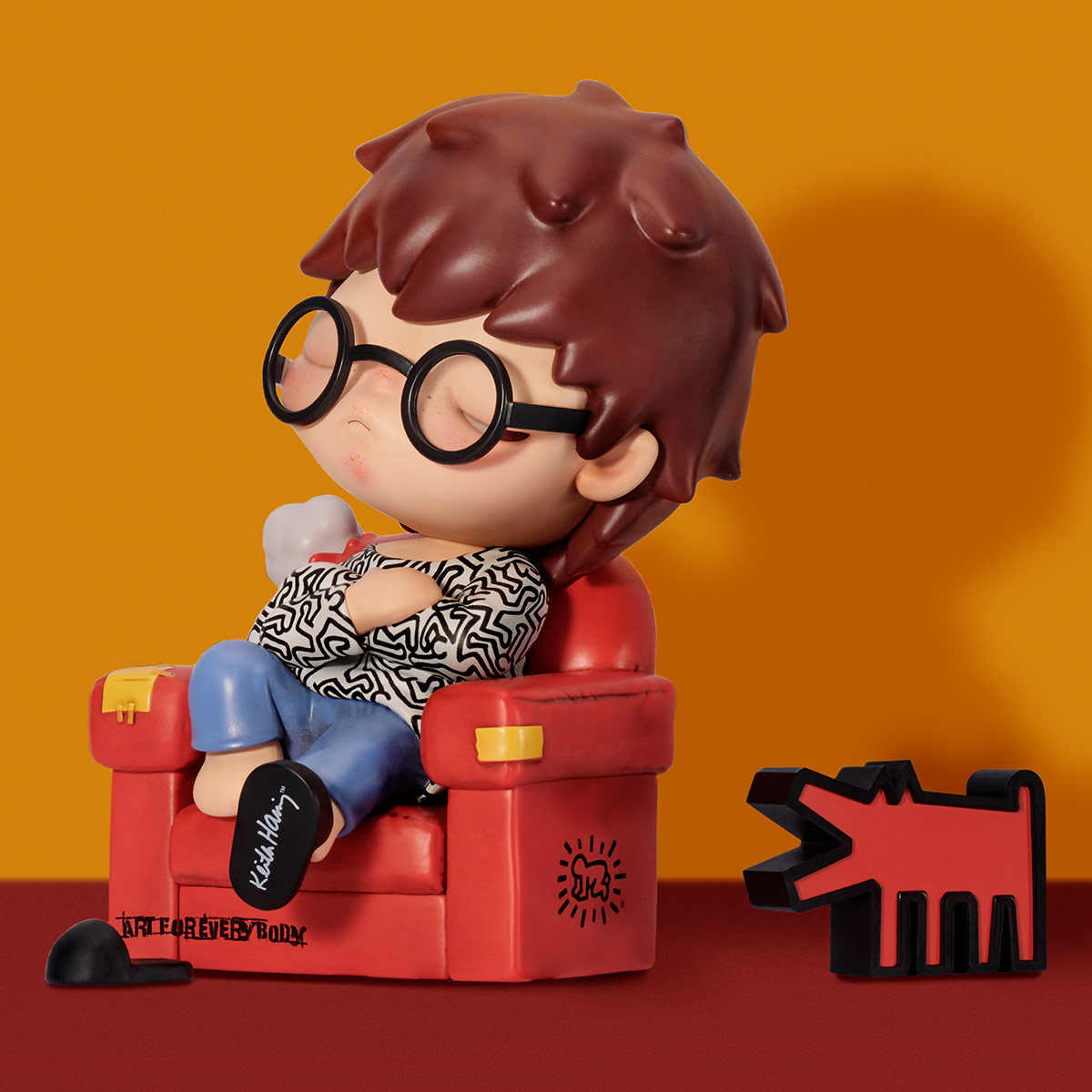 Hirono x Keith Haring Figurine - POP MART (Hong Kong, China)