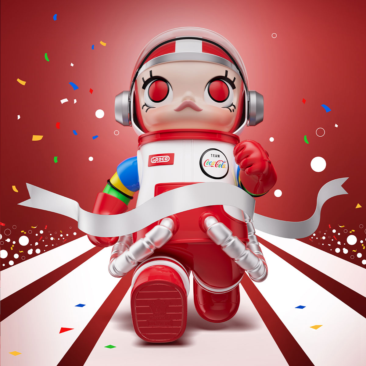 24時間限定タイムセール MEGA SPACE MOLLY 400% TEAM COCA-COLA - POP MART (Hong Kong その他