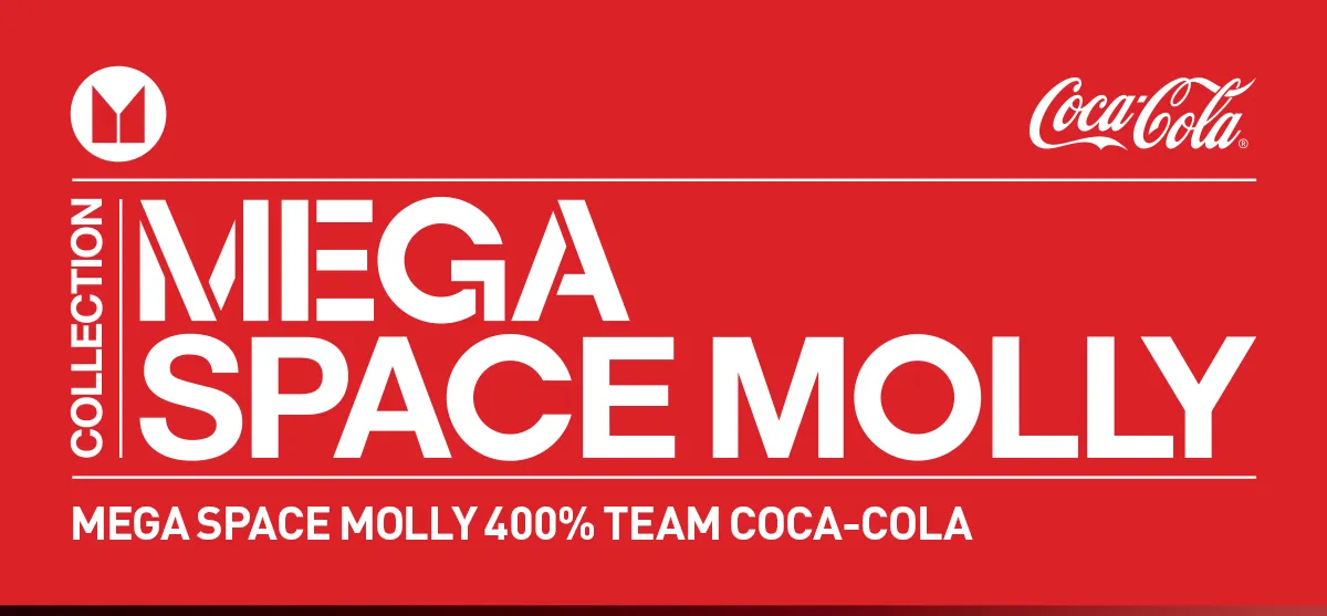 MEGA SPACE MOLLY 400% TEAM COCA-COLA - POP MART (Hong Kong, China)