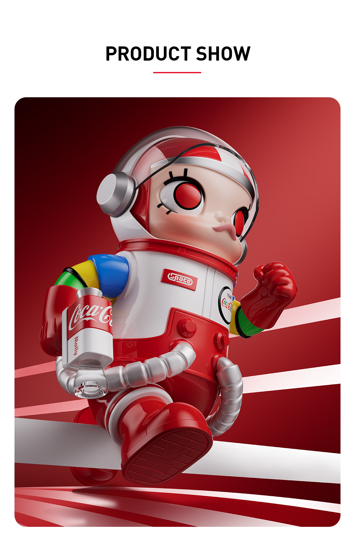 MEGA SPACE MOLLY 400% TEAM COCA-COLA - POP MART (Hong Kong, China)