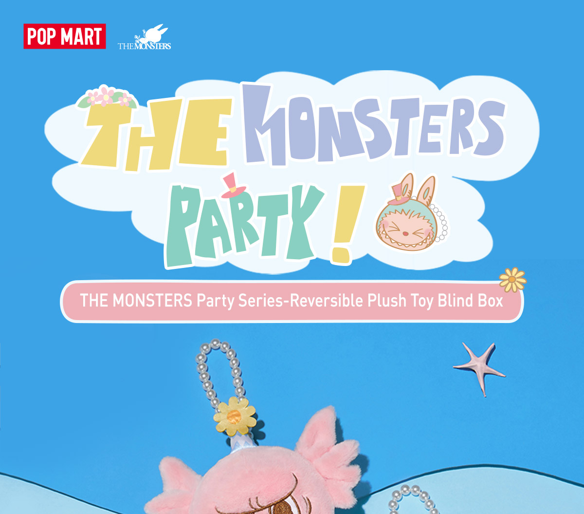 THE MONSTERS Party Series-Reversible Plush - POP MART (Hong