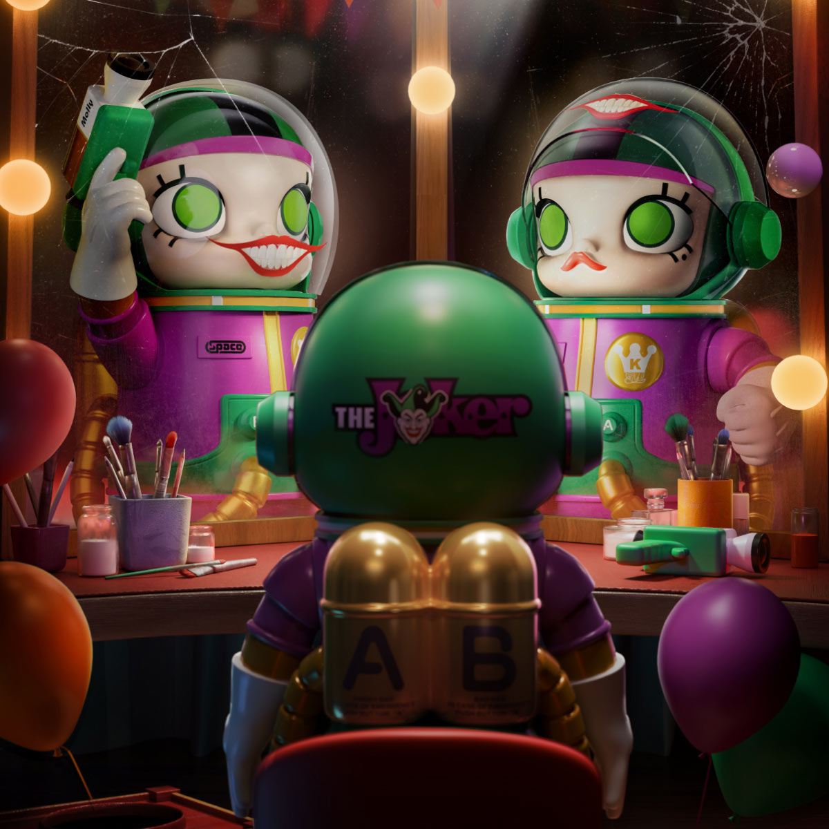 万圣MEGA SPACE MOLLY 400% JOKER - POP MART (Hong Kong, China)