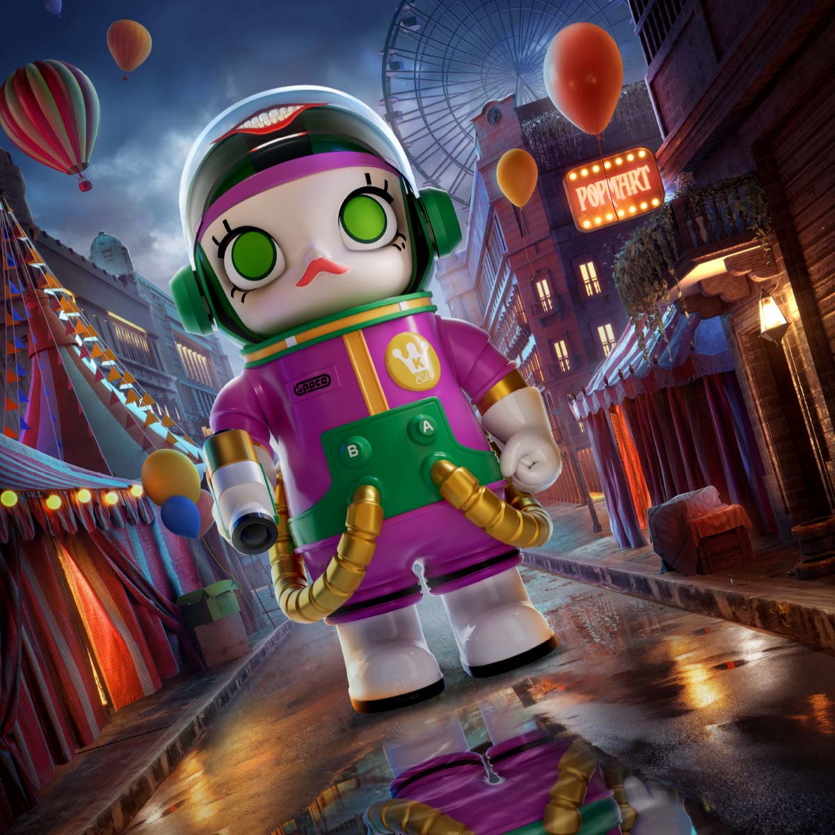 万圣MEGA SPACE MOLLY 400% JOKER - POP MART (Hong Kong, China)