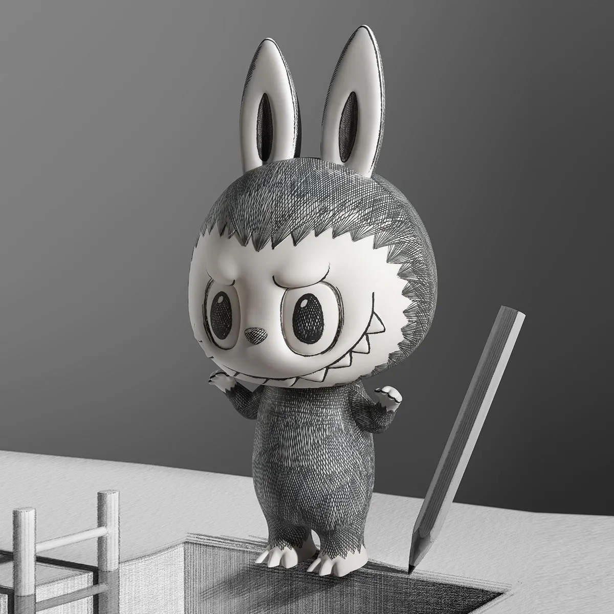 MEGA LABUBU 400% Sketch - POP MART (Hong Kong, China)
