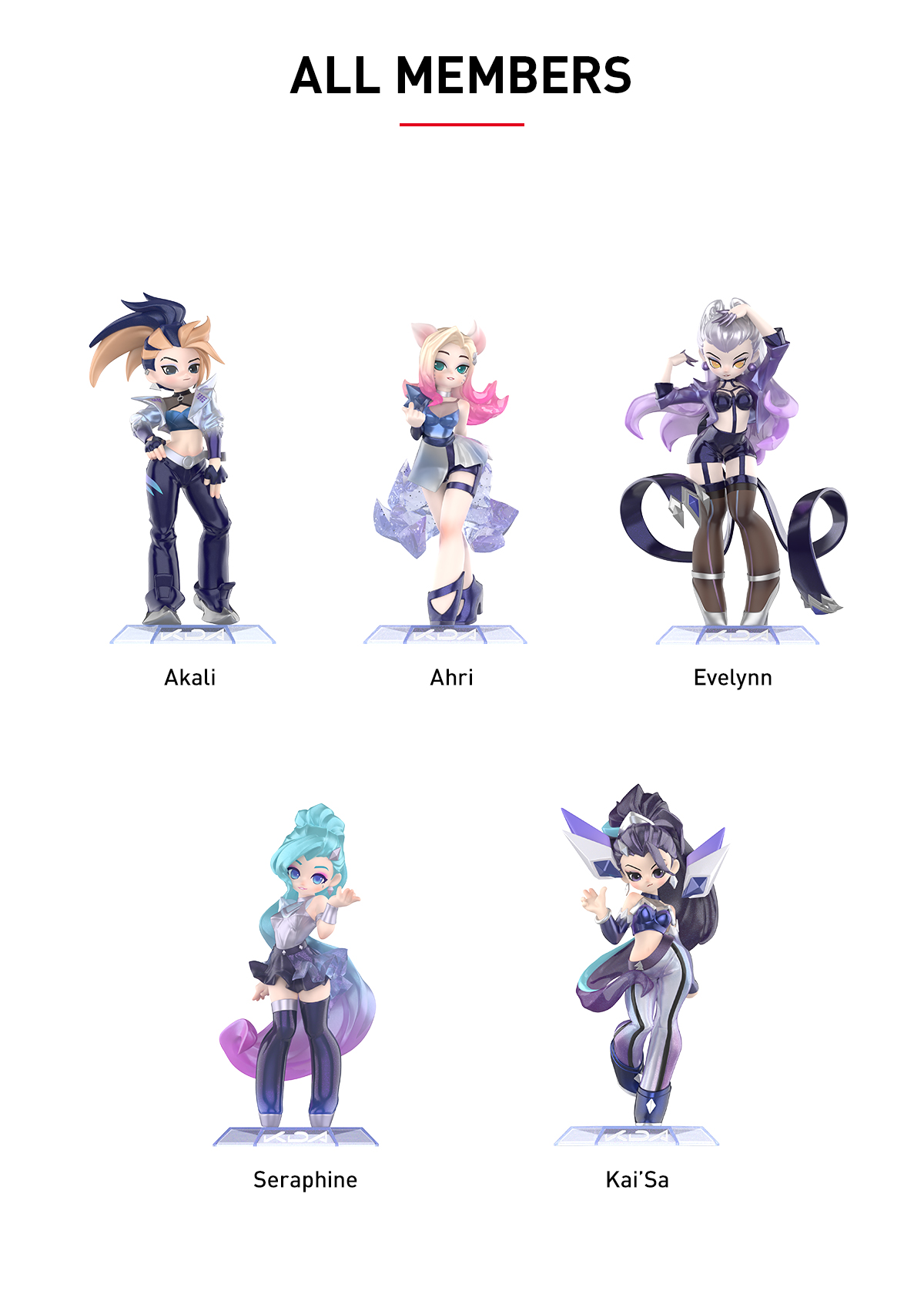 ゲームキャラクター League of Legends K/DA ALL OUT  POP MART POP MART LEAGUE OF LEGENDS K/DA ALL OUT Series Blind Box