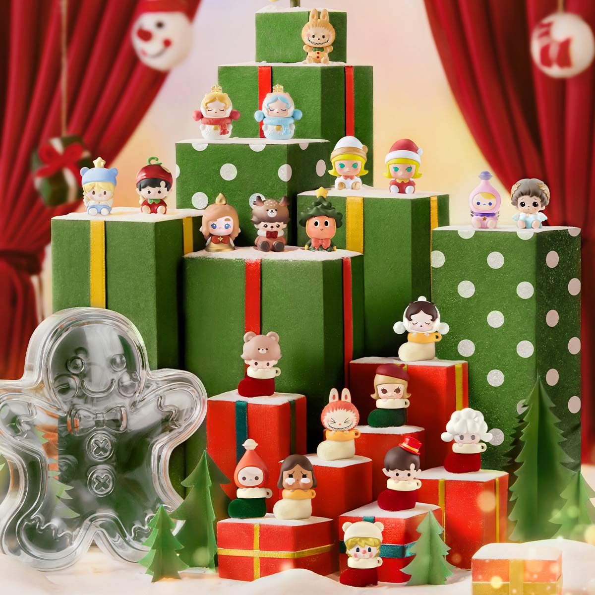 POP BEAN Christmas Sock Series Box Set - POP MART (Hong Kong, China)