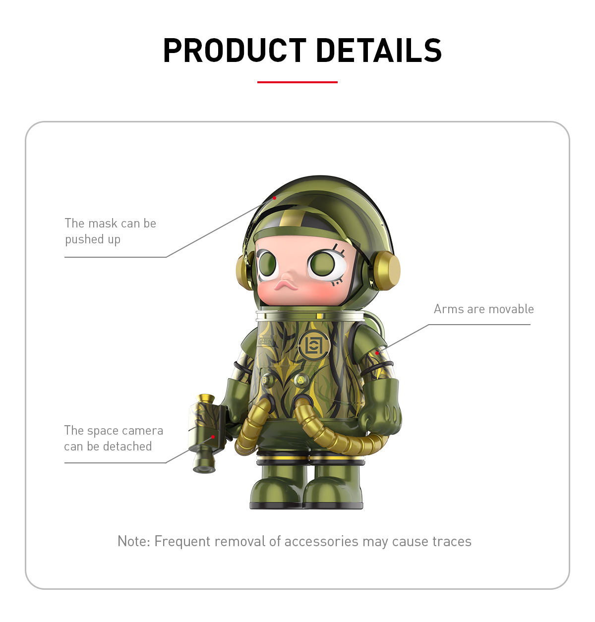 MEGA SPACE MOLLY 100% CLOT-Olive Alienegra - POP MART (Hong