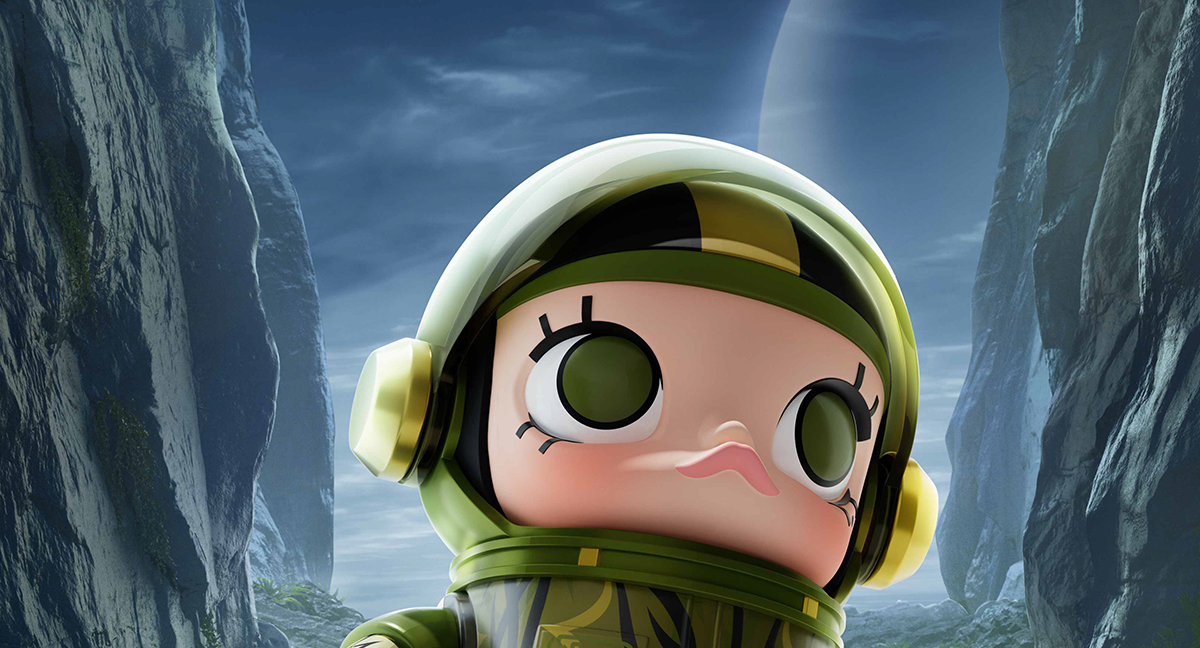 MEGA SPACE MOLLY 100% CLOT-Olive Alienegra - POP MART (Hong