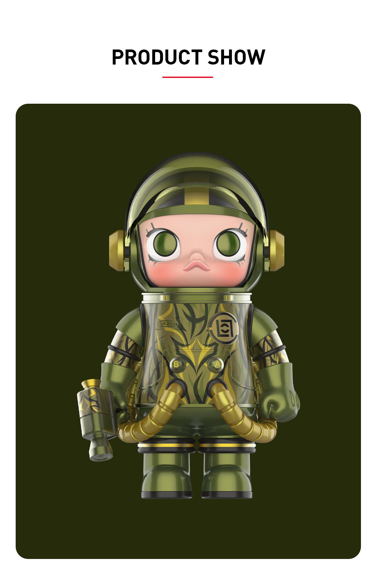 ゲームキャラクター POPMARTMEGA SPACE MOLLY 100% CLOT-Olive MEGA SPACE MOLLY 100% CLOT-Olive Alienegra - POP MART