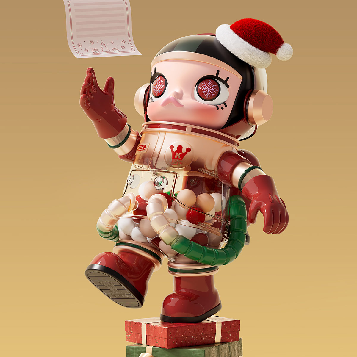 MEGA SPACE MOLLY 400% Christmas 2024 - POP MART (Hong Kong