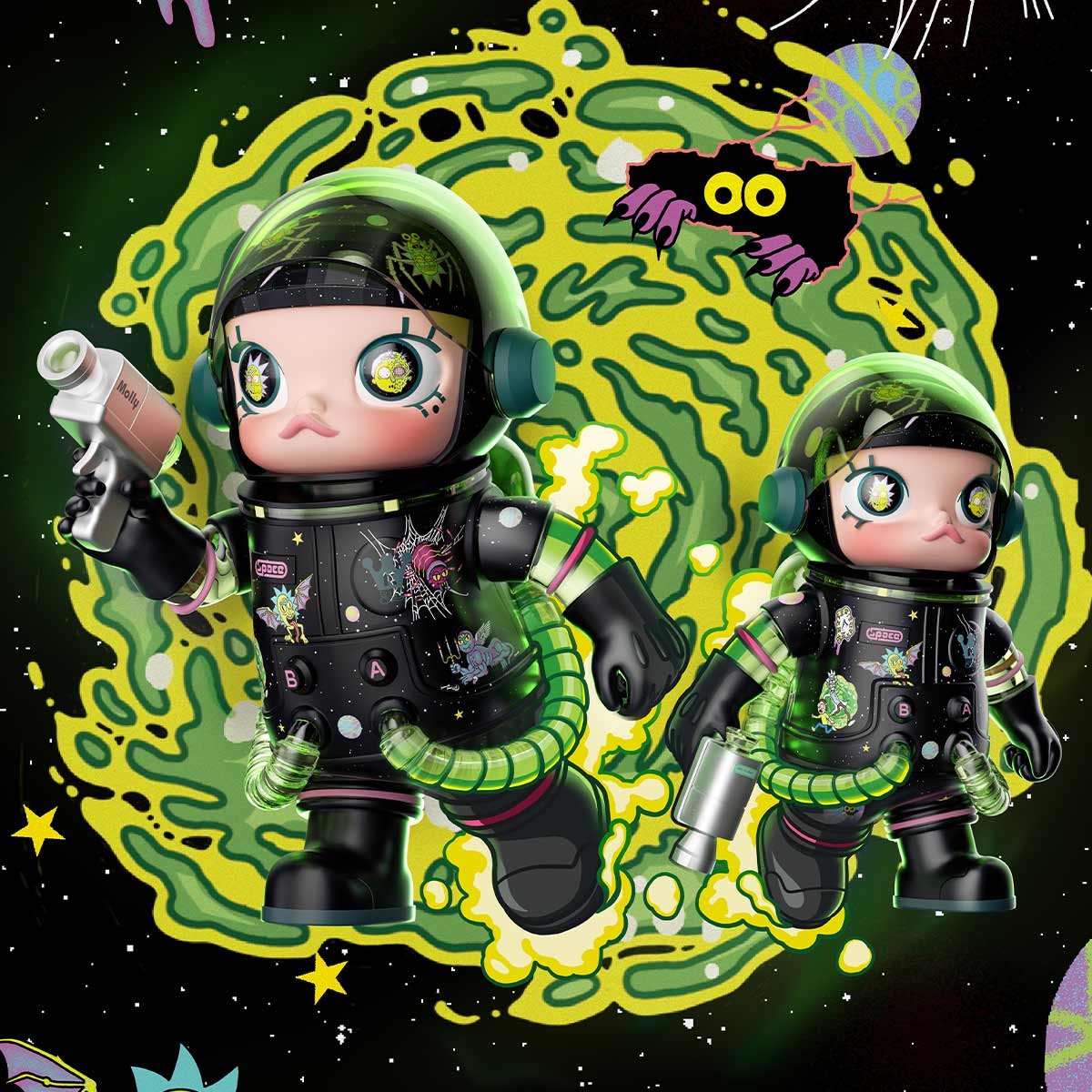 MEGA 400% SPACE MOLLY Rick and Morty 新品 POP MART MEGA Collection 400% SPACE MOLLY Rick and Morty New