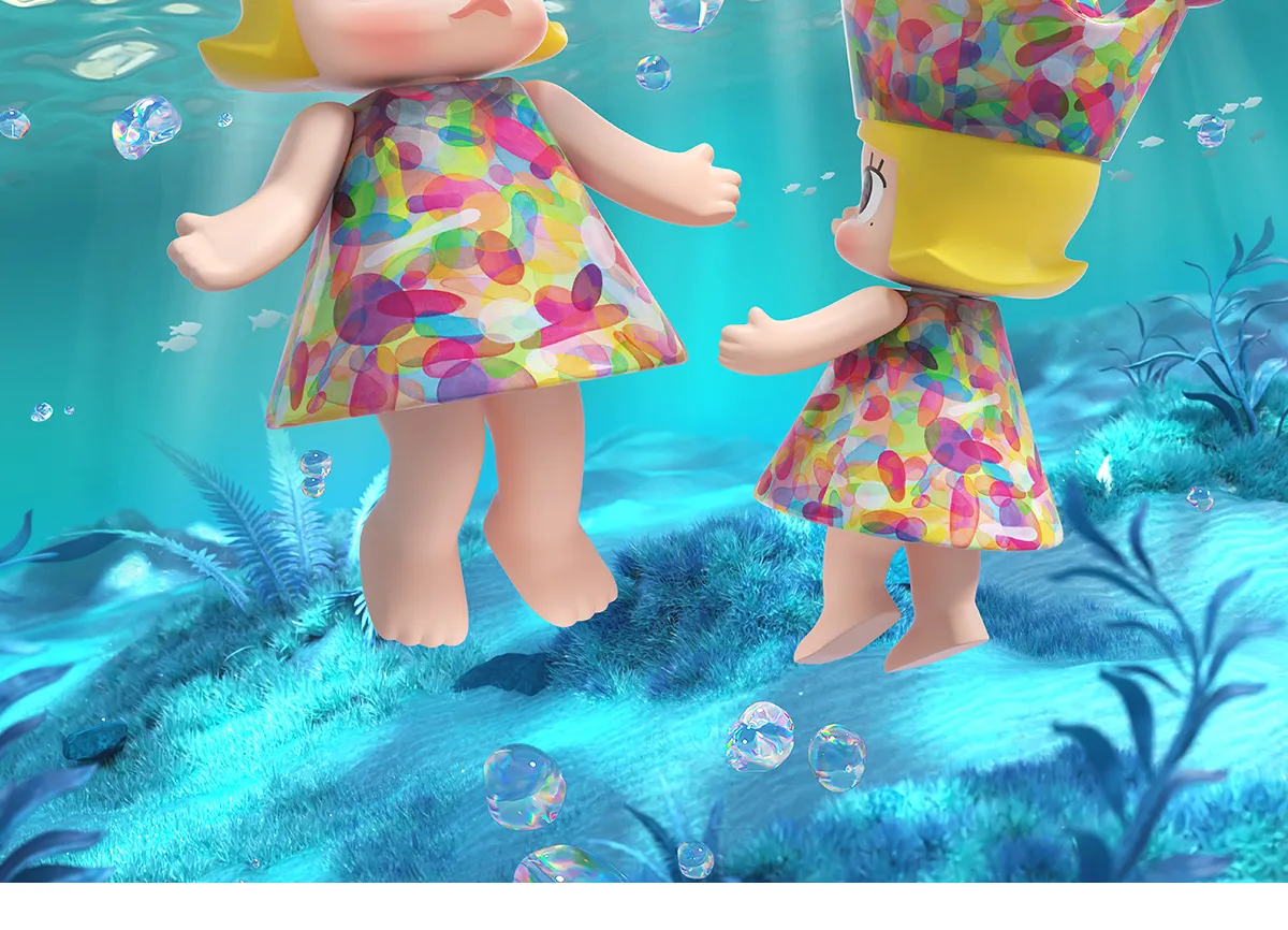 MEGA ROYAL MOLLY 400% Huang Yuxing-Bubbles - POP MART (Hong Kong 