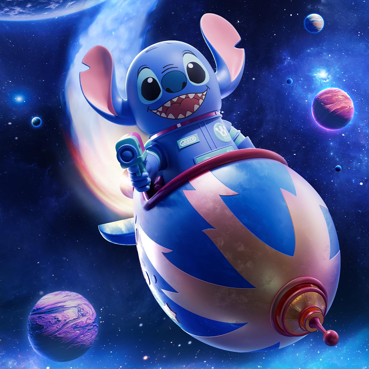 MEGA SPACE MOLLY 1000% 史迪奇 - POP MART (Hong Kong, China)