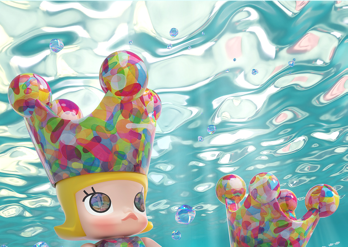その他 MEGA  MOLLY 400% HuangYuxingBubbles MEGA ROYAL MOLLY 400% Huang Yuxing-Bubbles - POP MART