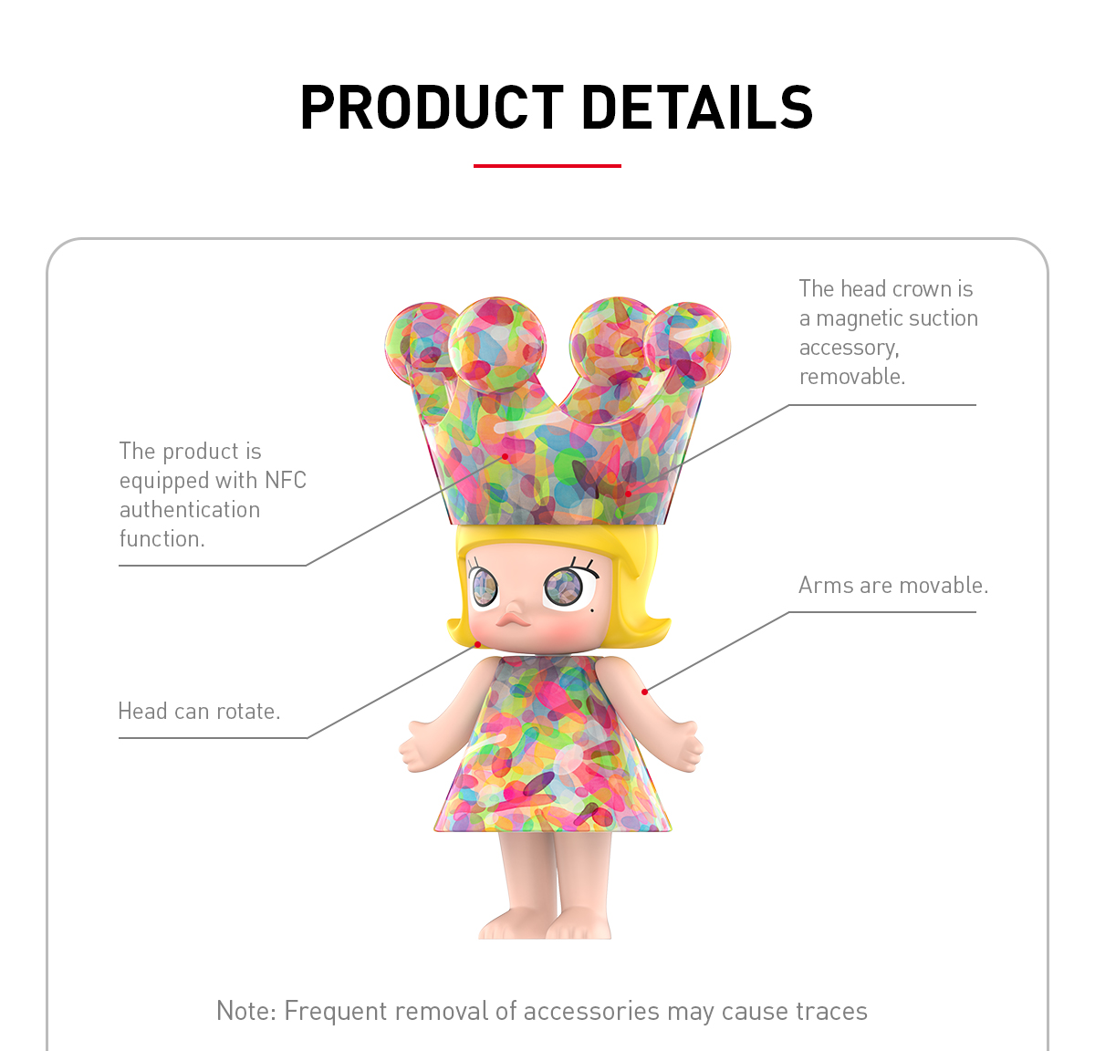 MEGA ROYAL MOLLY 1000% Huang Yuxing-Bubbles - POP MART (Hong