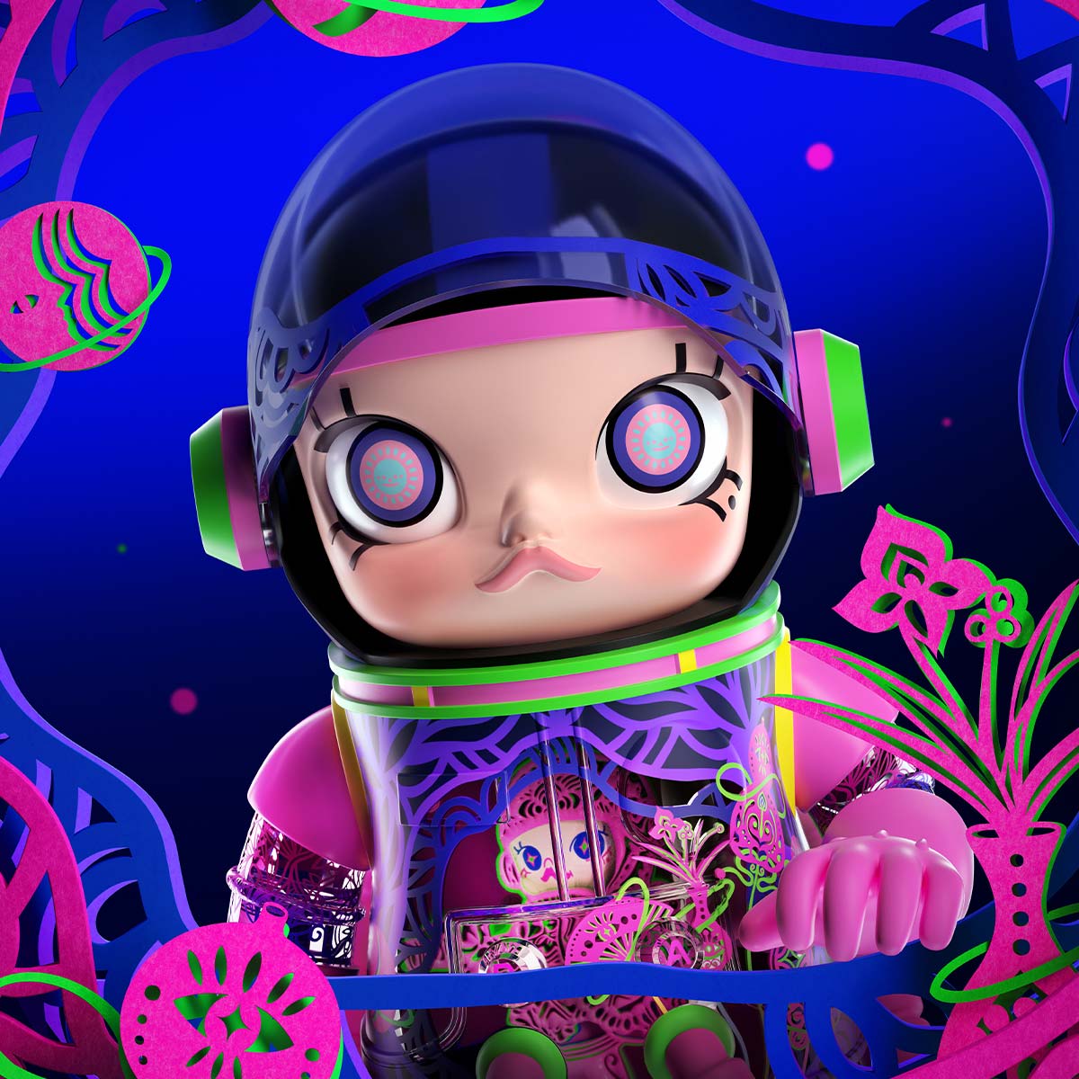 限定品　MEGA SPACE MOLLY 1000% CHEN FENWAN MEGA SPACE MOLLY 1000% 陈粉丸 - POP MART (Hong Kong, China)