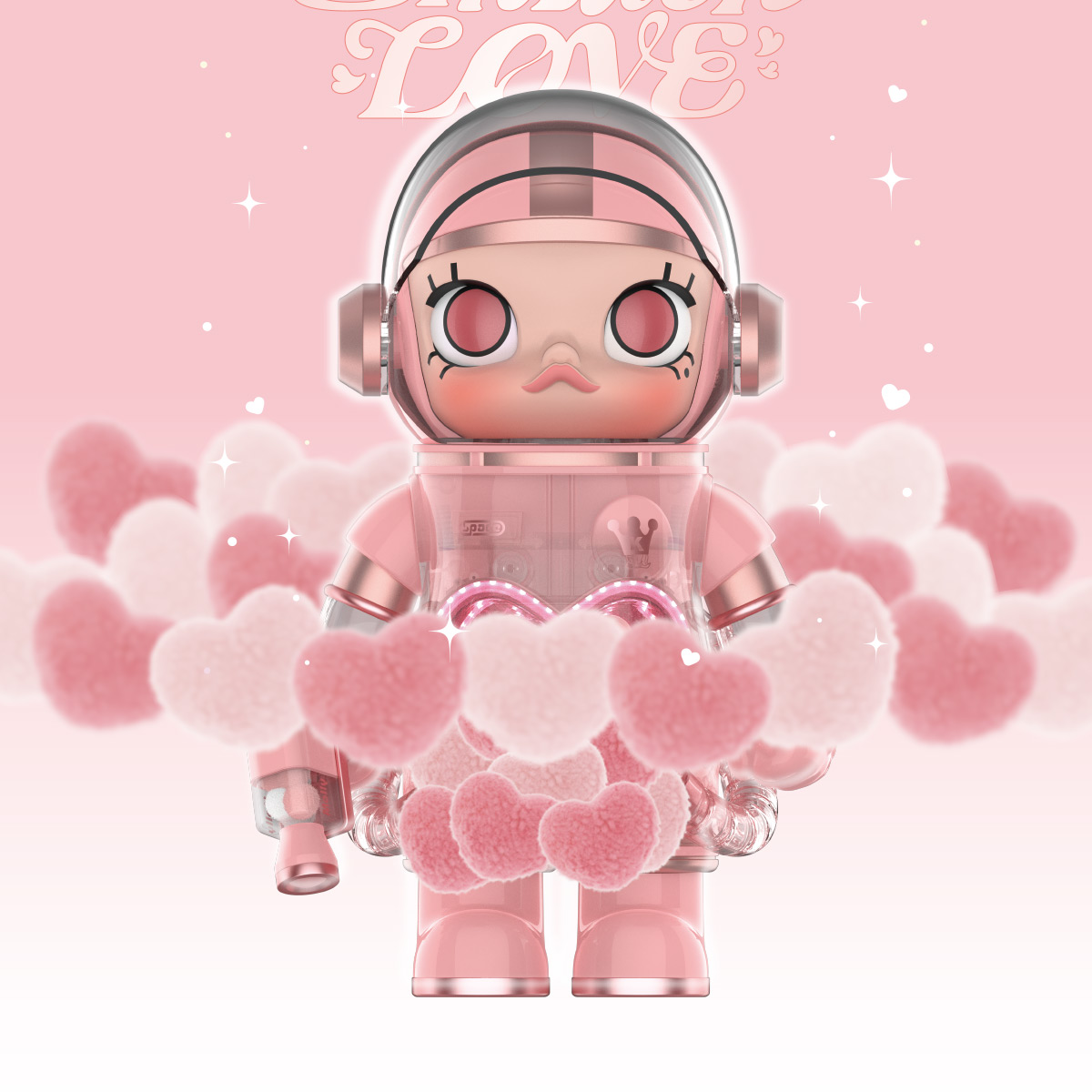 MEGA SPACE MOLLY 1000% SMITTEN LOVE - POP MART (Hong Kong