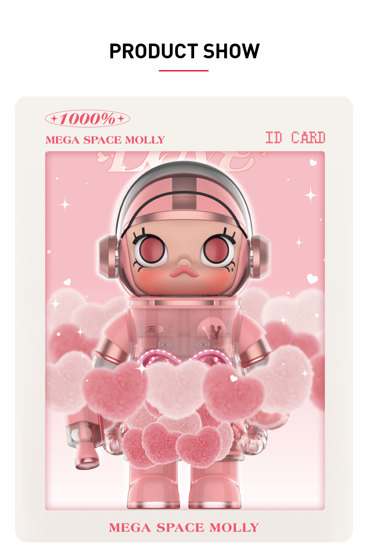 MEGA SPACE MOLLY 1000% SMITTEN LOVE - POP MART (Hong Kong