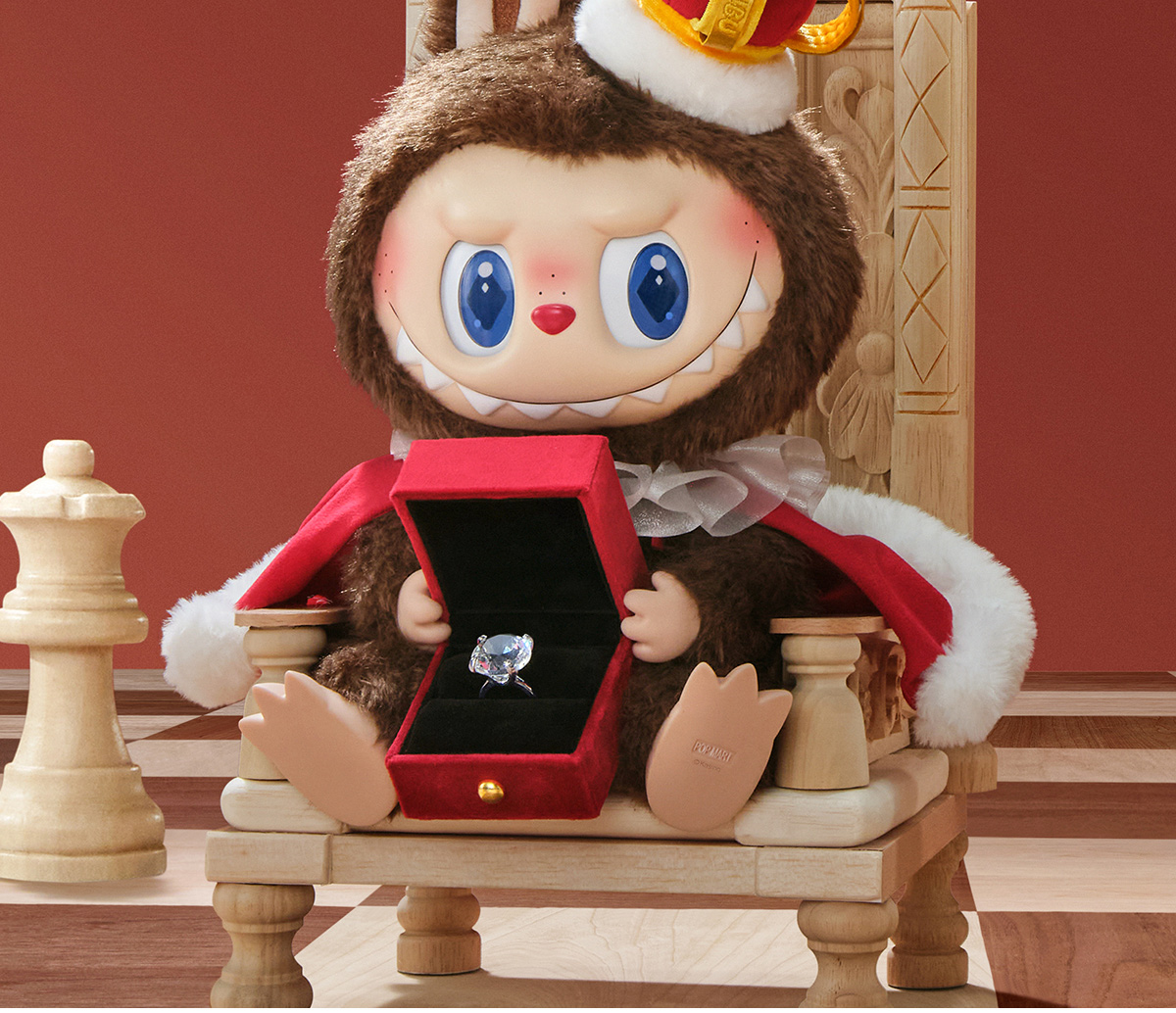 THE MONSTERS Let's Checkmate Series-Vinyl Plush Hanging Card