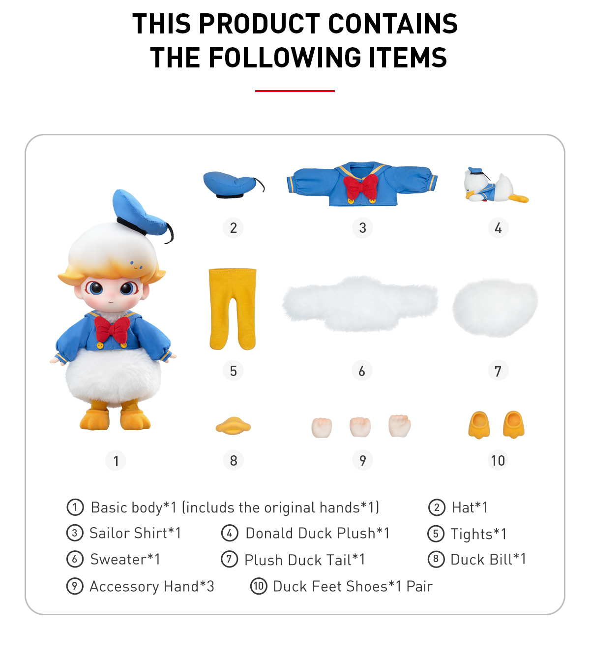 DIMOO Donald Duck 1/8 Action Figure - POP MART (Hong Kong, China)