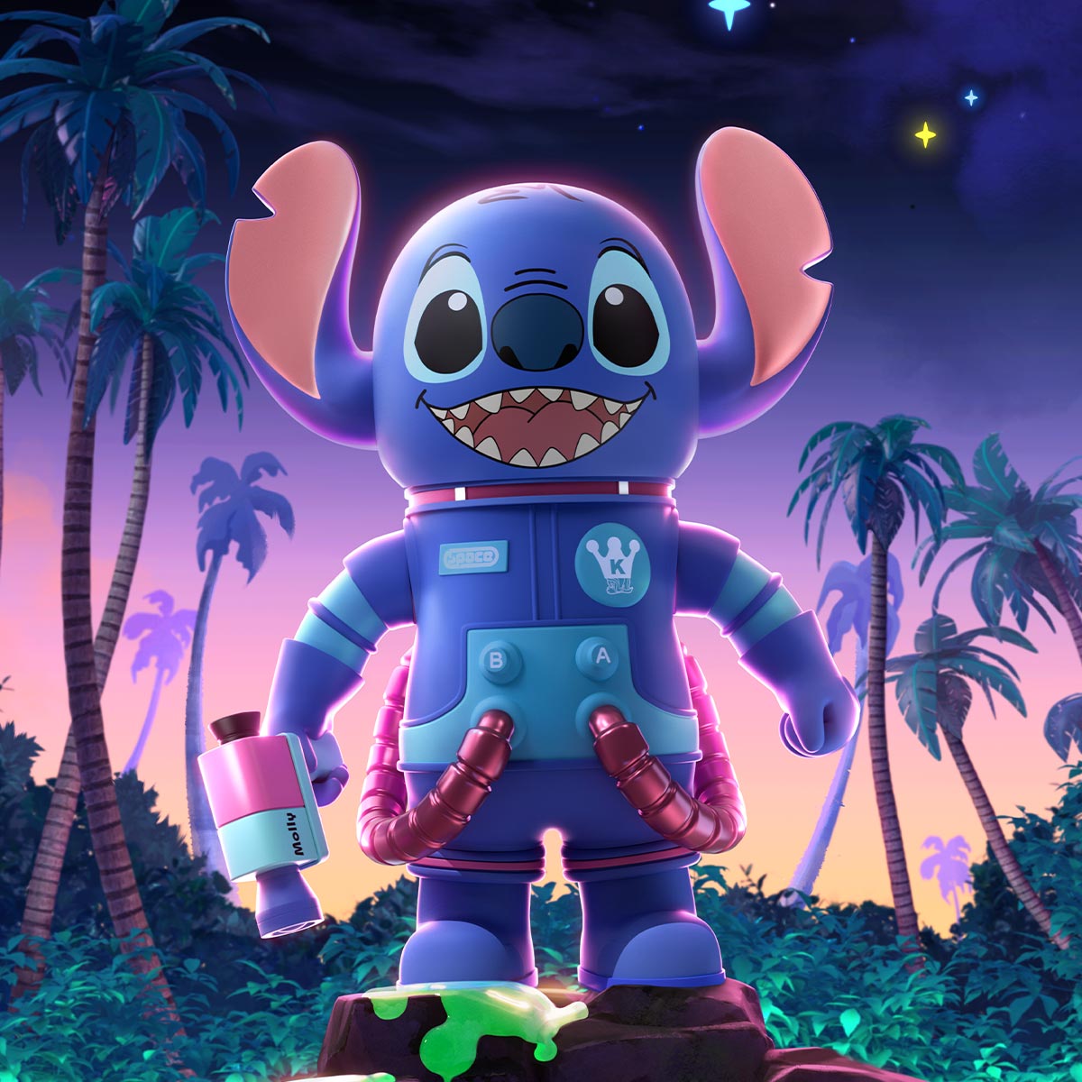MEGA SPACE MOLLY 1000% 史迪奇 - POP MART (Hong Kong, China)