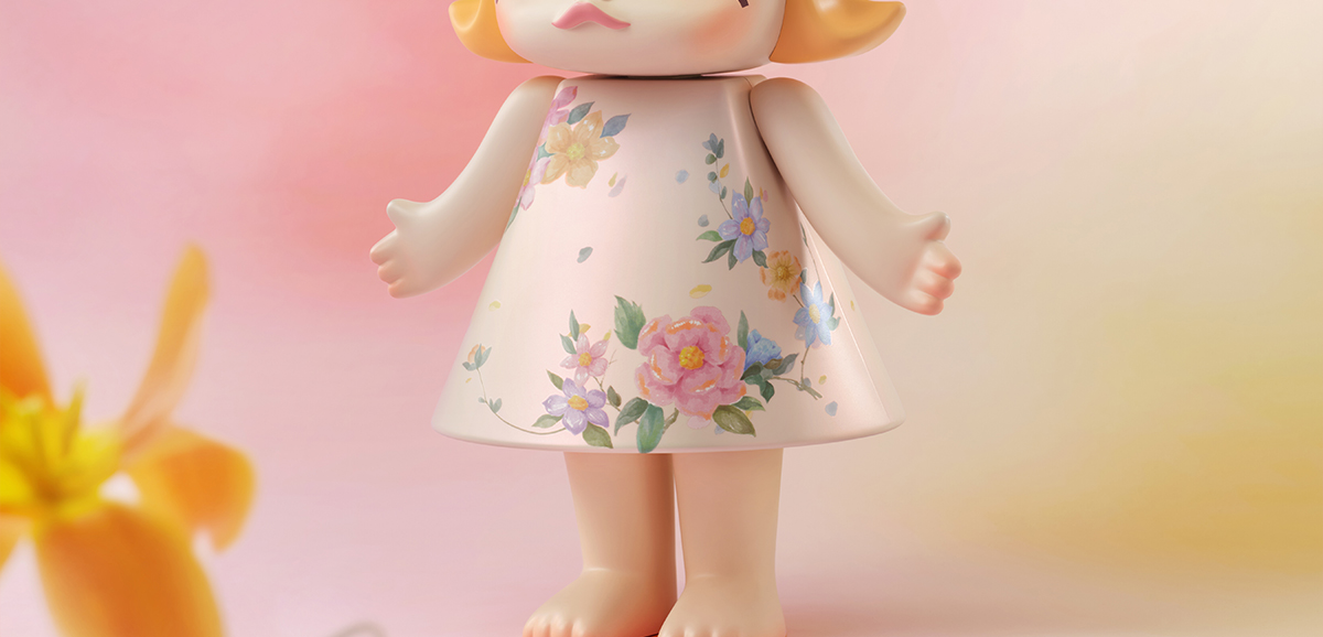 MEGA ROYAL MOLLY 400% Velvet Flowers - POP MART (Hong Kong