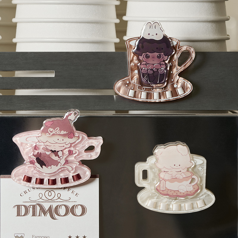 DIMOO Crush On Coffee Series-Acrylic Fridge Magnet Clip Blind Box