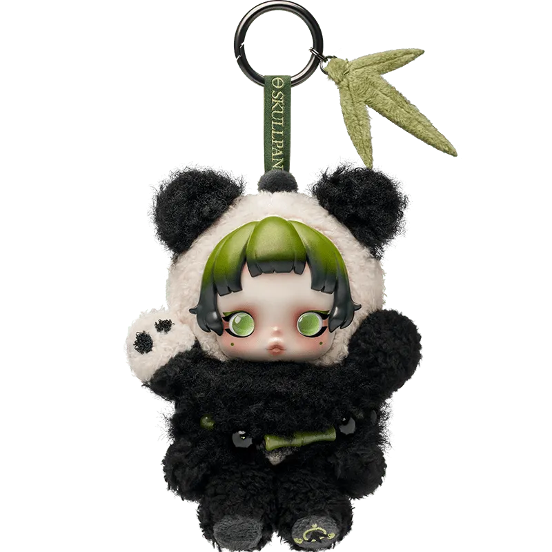 skullpanda解 SKULLPANDA Lazy Panda Plush Doll Pendant - POP MART (Hong