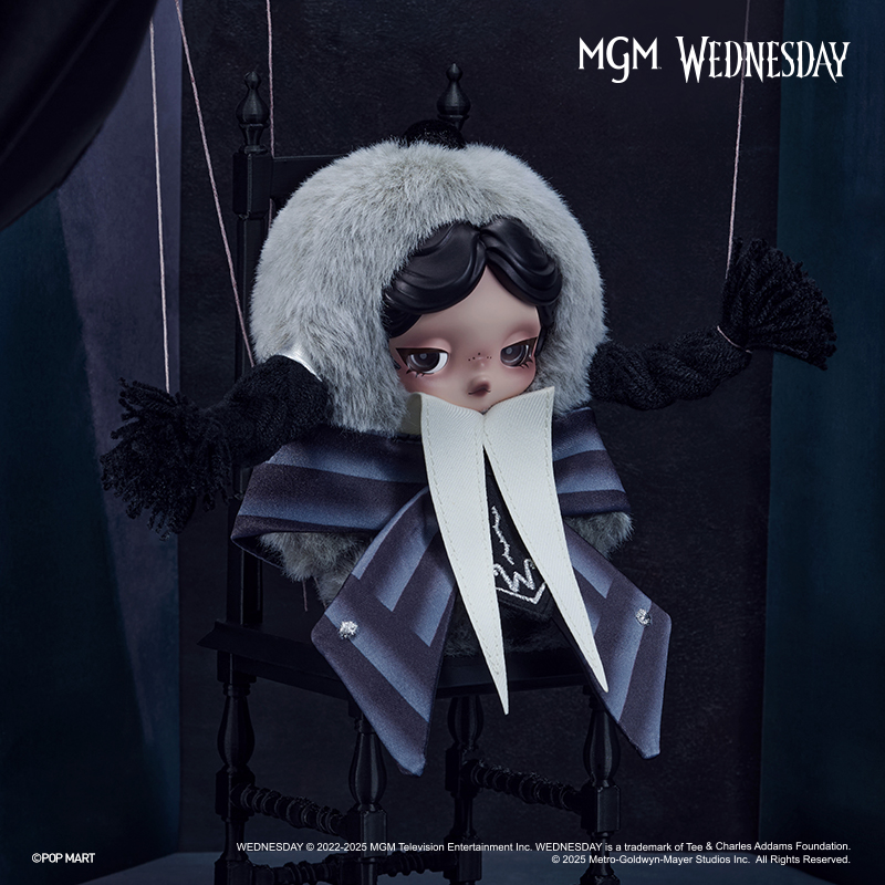 SKULLPANDA × Wednesday Plush（Nevermore Academy Uniform Version