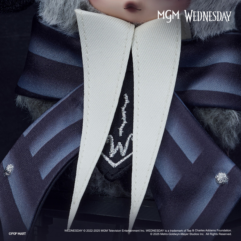 SKULLPANDA × Wednesday Plush（Nevermore Academy Uniform Version