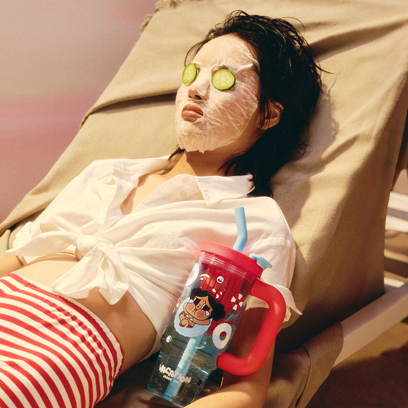 CRYBABY Vacation Mode On Series-Straw Cup - POP MART (Hong Kong