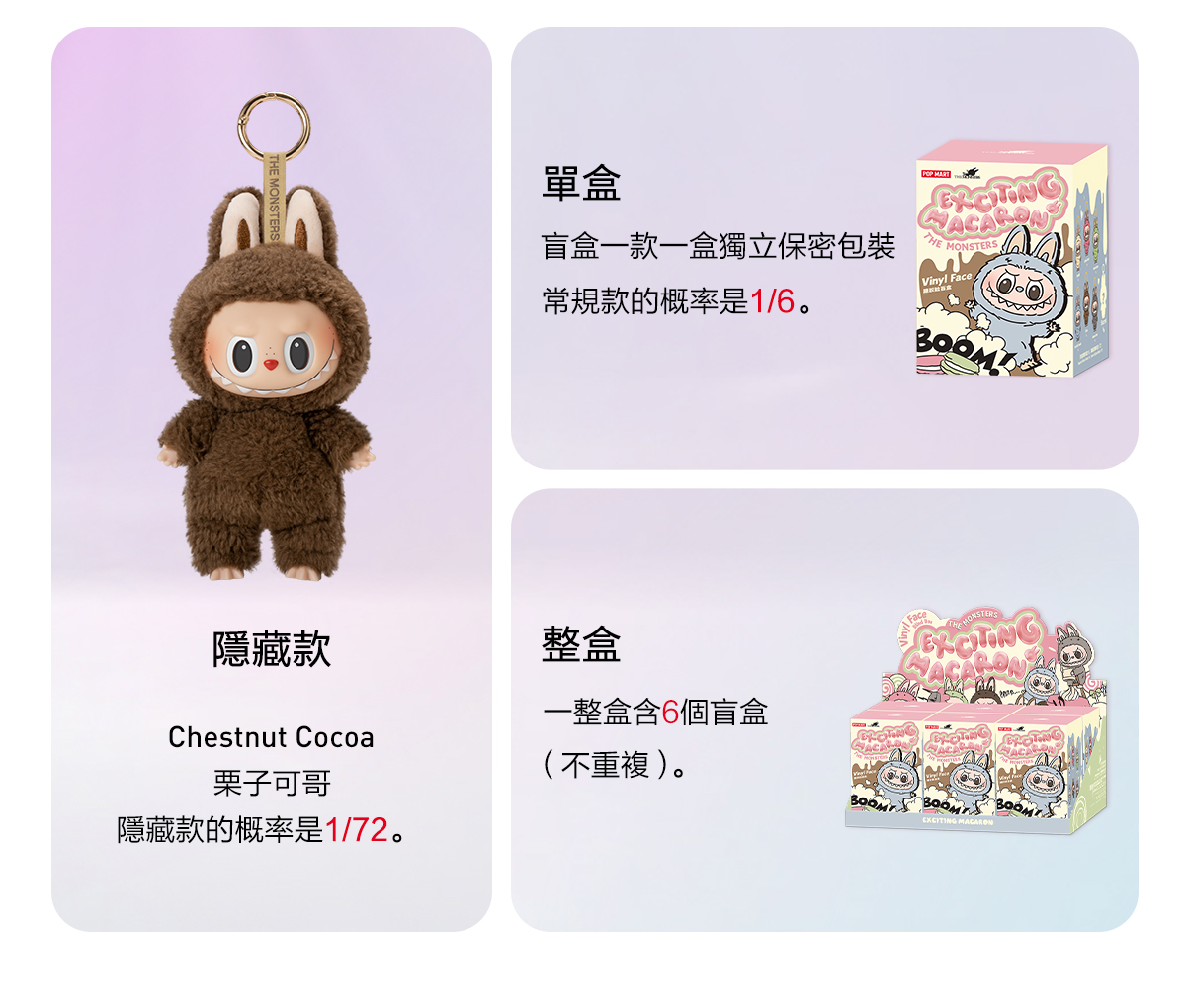 【正規品❗️】THE MONSTERS Exciting Macaron THE MONSTERS - Tasty Macarons Vinyl Face Blind Box | Blind Box
