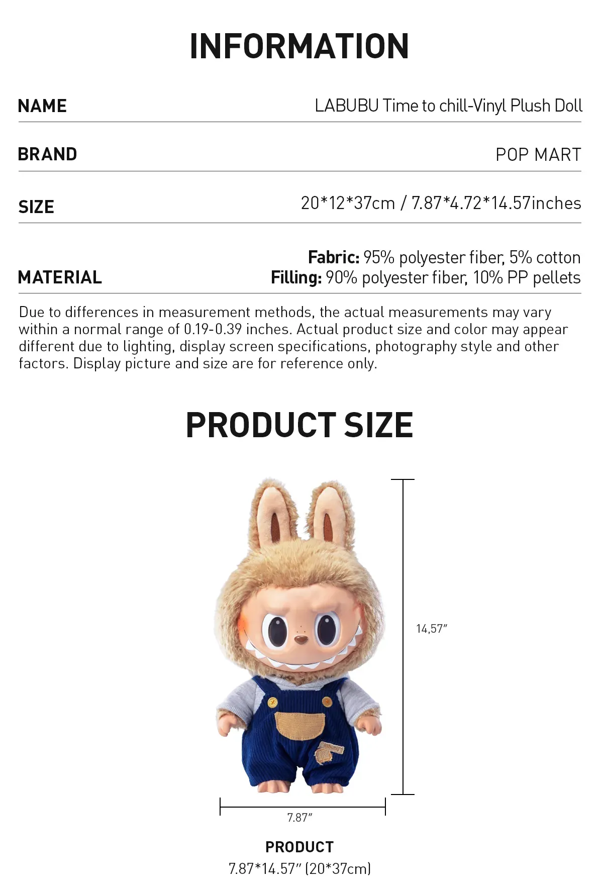 LABUBU Time to Chill-Vinyl Plush Doll - POP MART (Hong Kong, China)