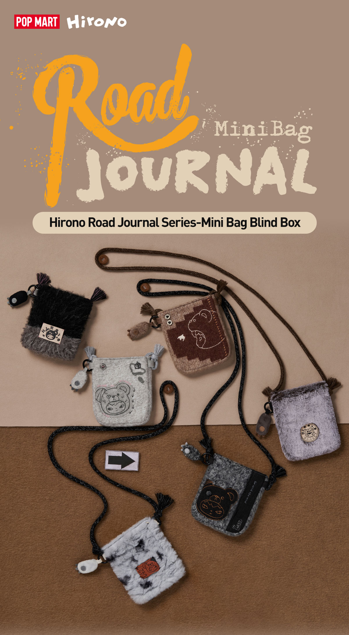Hirono Road Journal Series-Mini Bag Blind Box - POP MART (Hong