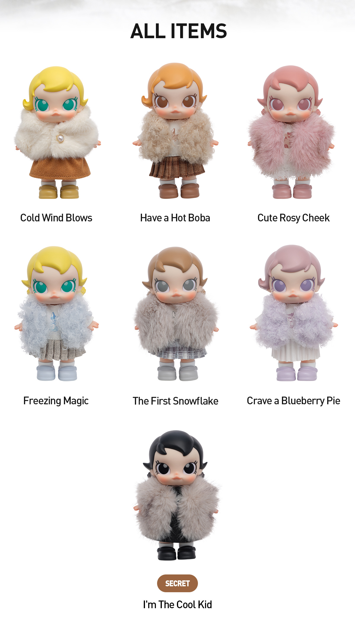 Baby Molly Winter Fit Check Series-Vinyl Plush Pendant Blind Box
