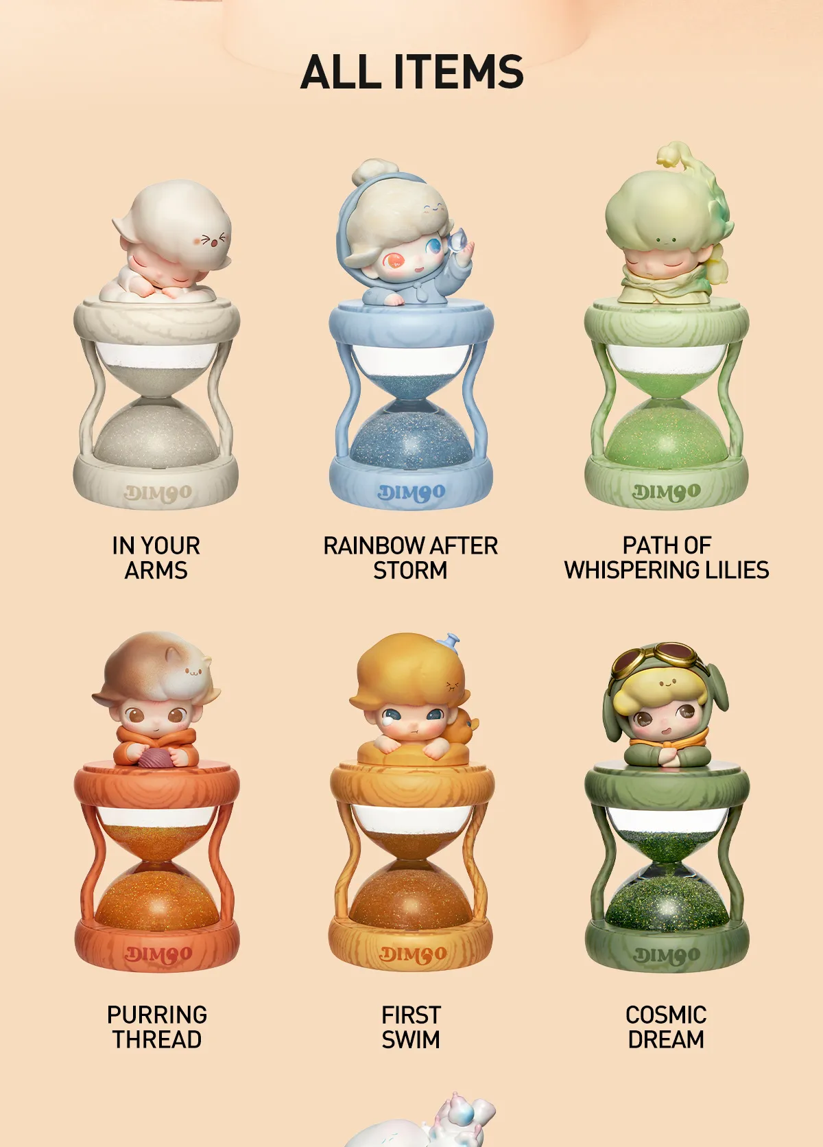DIMOO Memories We Hold Series-Glowing Hourglass Crystal Ball Blind Box ...