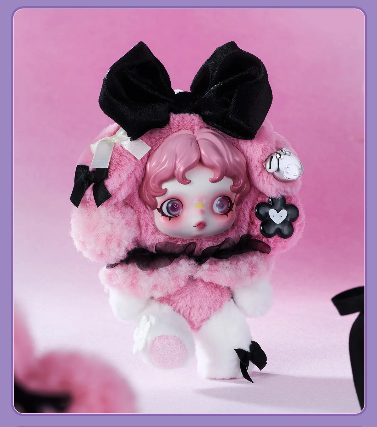 Pop Mart Vinyl Plush Doll Pendant - Skullpanda X Sanrio Series 