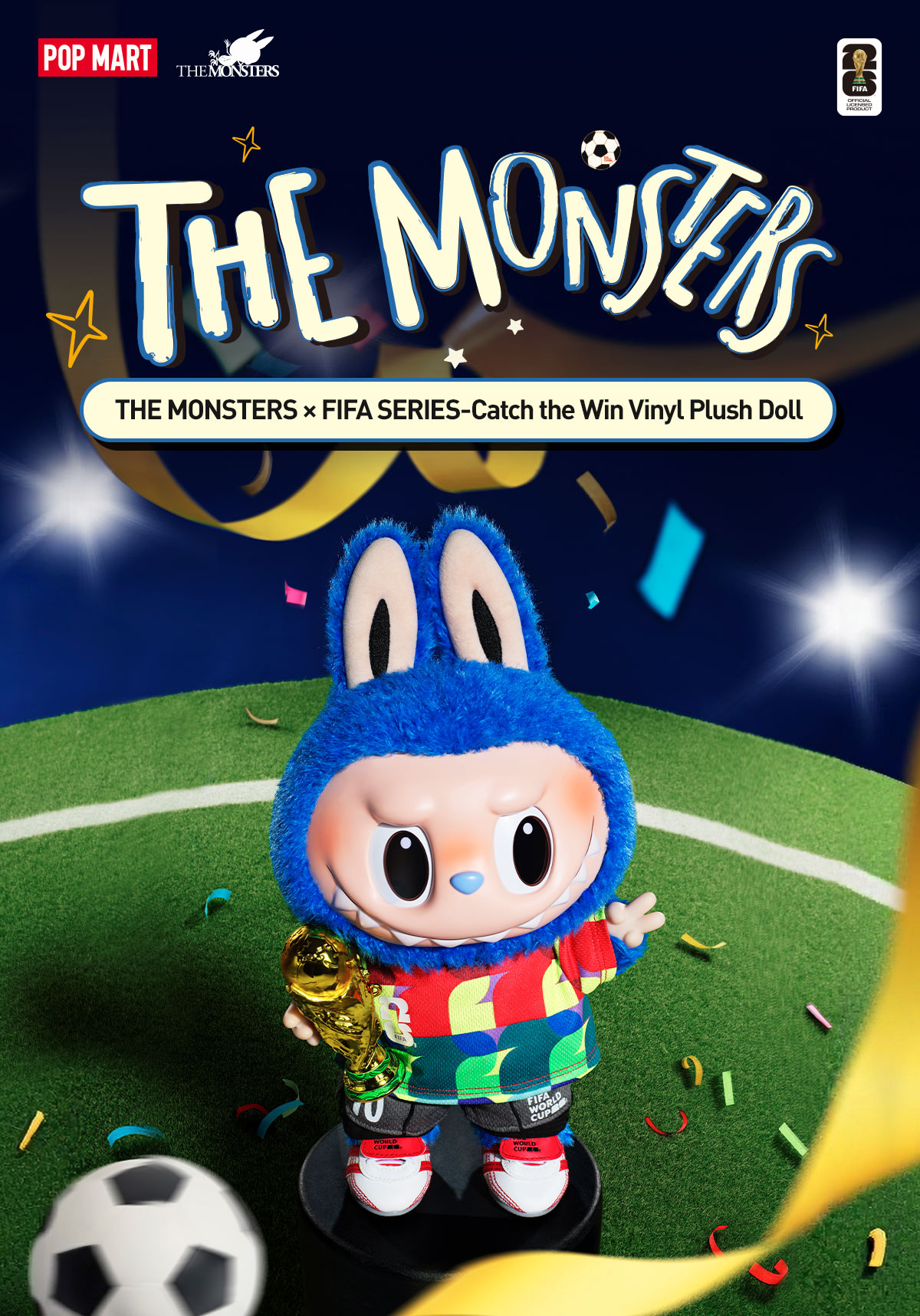THE MONSTERS × FIFA SERIES-Catch the Win Vinyl Plush Doll - POP